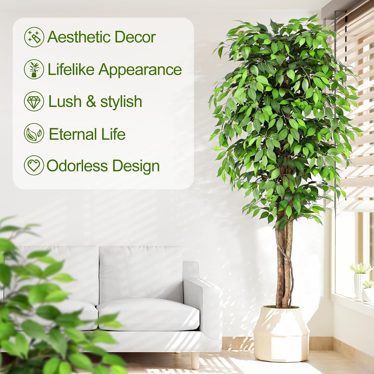 Lifelike Artificial Ficus Tree - đánh giá và giá Ficus Lyrata Tree